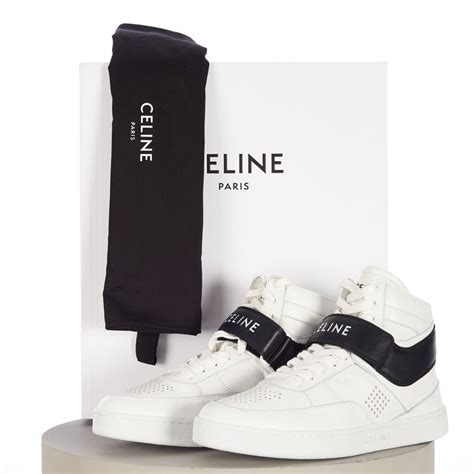 celine high sneaker ct-03 with scratch in calfskin optic white|Men's Ct.